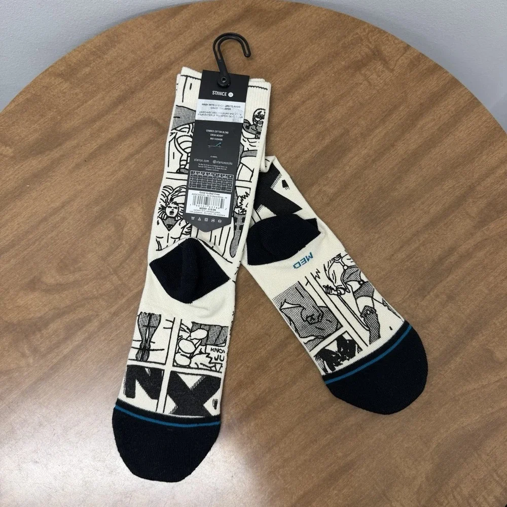 Stance Marvel Good vs bad Crew Socks X-Men Comic books Sz Med black and‎ white